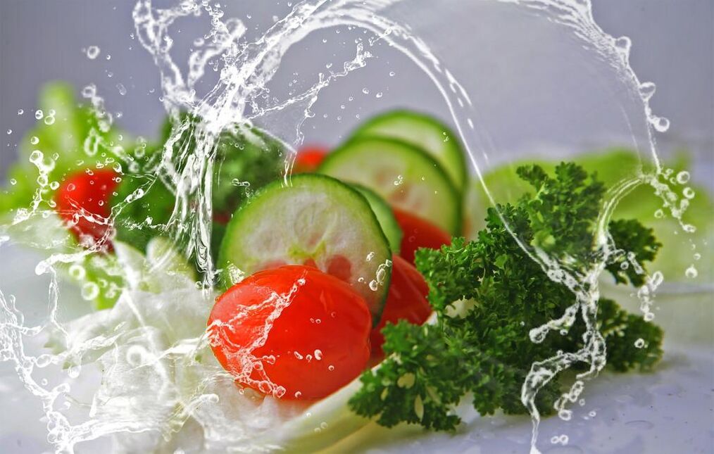 Healthy food and water are essential elements for weight loss