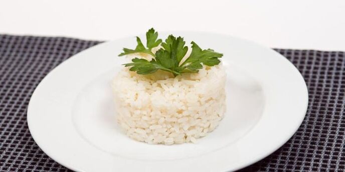 Boiled rice without salt